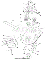 Mower Deck, Belt And Idlers