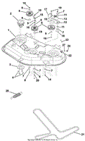 Mower Deck, Belt And Idlers