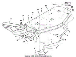 Deck, Discharge Chute And Baffles