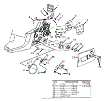 Clutch - Chain Brake - Drive Case Cover