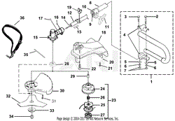 Shaft - Spool &amp; String - Grass Deflector