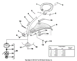 Shaft - Spool &amp; String - Grass Deflector