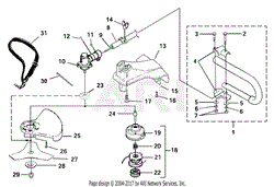 Shaft - Spool &amp; String - Grass Deflector