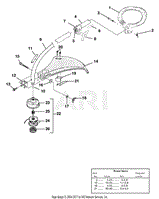 Shaft - Spool &amp; String - Grass Deflector