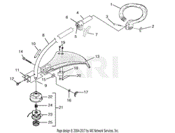 Shaft - Spool &amp; String - Grass Deflector