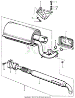 MUFFLER + STAY + MUFFLER SEAL