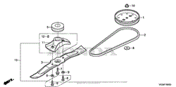 ROTARY BLADE + DRIVEN PULLEY