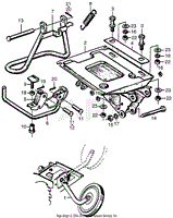 ENGINE FRAME + FRONT WHEEL