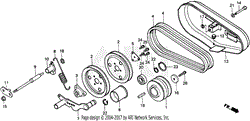 BELT COVER + DRIVE PULLEY