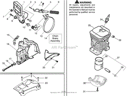 Chainbrake and Cylinder / Top cover