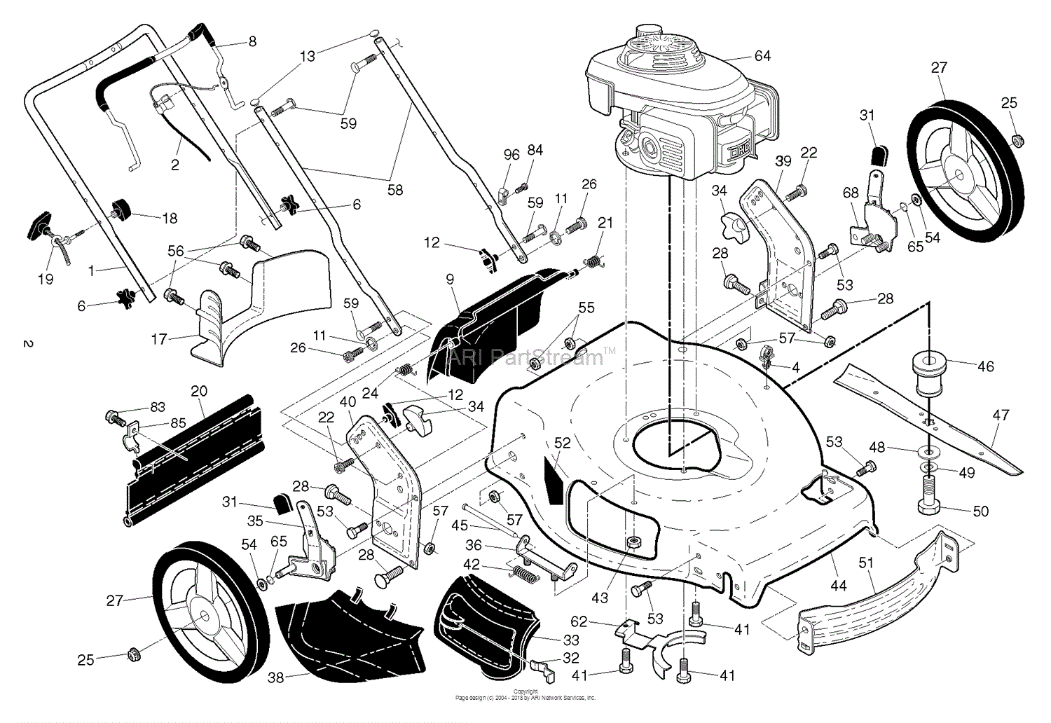 Husqvarna HU700F 96145000905 2015 11 Parts Diagram for FRAME ENGINE
