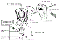 Husqvarna 325 RX (106 25 68-62) (1999-03) Parts Diagram for
