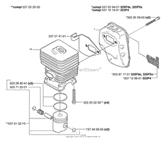 ランキング2025 Parts (2002-05) X-Series P4 325 Husqvarna Diagram Starter for アクセサリー