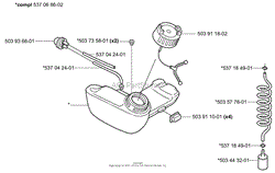 Husqvarna 326 P5X (2004-06) Parts Diagram for Carburetor Parts