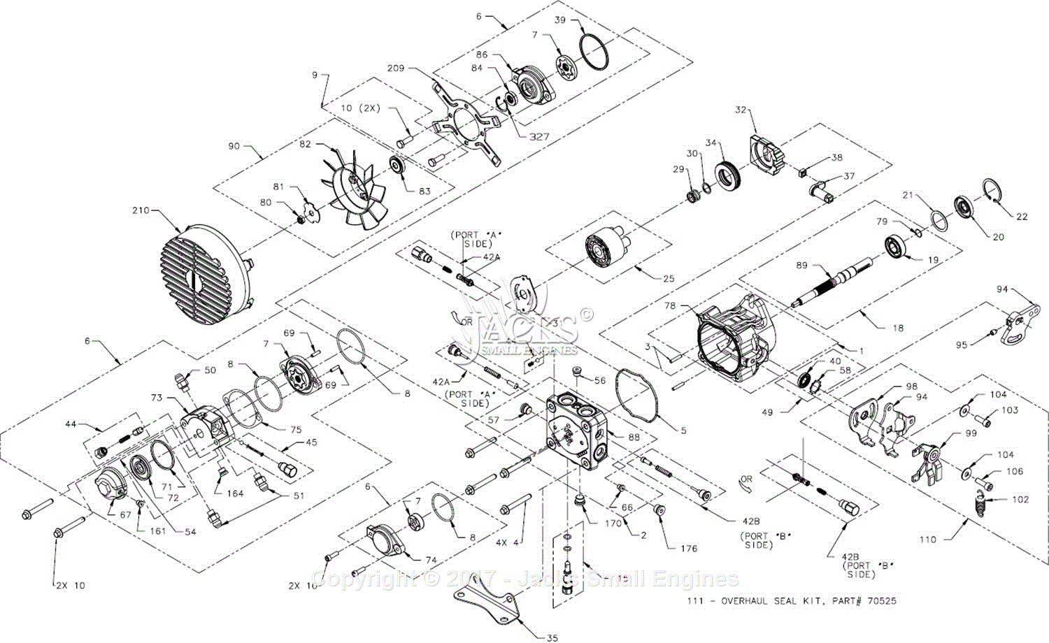Hydro Gear PG-1HQQ-DA1X-XXXX Parts Diagrams