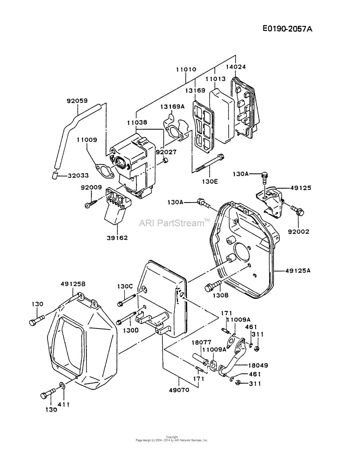 Kawasaki GD700A-BS01 Generator GD700A Parts Diagrams