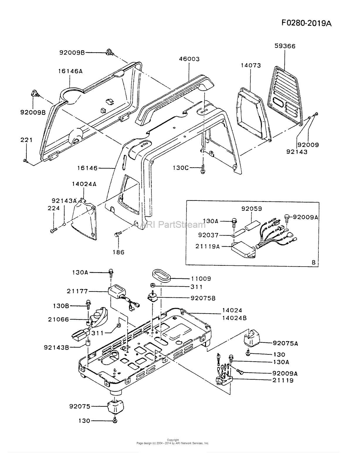 Kawasaki GD700A-BS01 Generator GD700A Parts Diagrams