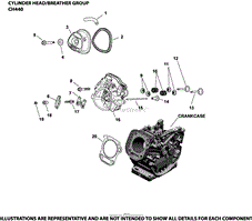 Cylinder Head/Breather Group - ch440-0075