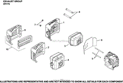 Exhaust Group XT775-3026 XT775