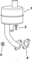 Parts Shipped Uninstalled from Kohler MUFFLER_GASKET_SCREW_NUT