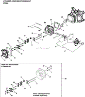 Cylinder Head/Breather Group XT800-3037