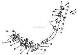 683803 REMOTE AIR FILTER MODELS: 19&quot; SUPREME, 20&quot; CAST DECK DEDICATED REAR BAGGER (1986 MODELS AND NEWER), 21&quot; STEEL OR CAST DECK WITH THRU-THE-DECK DISCHARGE AND 21&quot; SUPREME MOWERS WITH BLADE/BRAKE/CLUTCH.