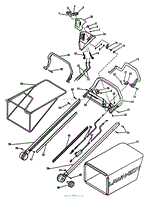 HANDLE AND REAR GRASS CATCHER GROUP MODELS: M21BMRB, C &amp; D