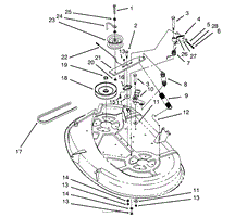 BRAKE ASSEMBLY (38&quot; CUTTING UNIT) (MODEL NO. 81180 &amp; 81191 ONLY)