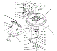 DECK &amp; SPINDLE ASSEMBLY (32&quot; CUTTING UNIT) (MODEL NO. 81182 ONLY)