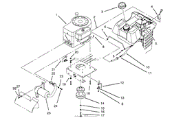 ENGINE ASSEMBLY (MODEL NO. 81182 ONLY)