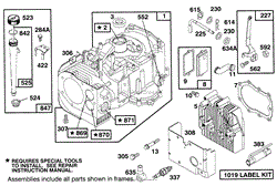 ENGINE BRIGGS &amp; STRATTON MODEL 282707-0119-01