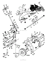 MODEL 9302E RIDING MOWER FRONT END GROUP