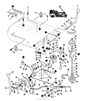 MODEL 9303 RIDING MOWER CLUTCH AND SHIFT GROUP