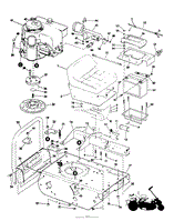 MODEL 9303E RIDING MOWER REAR END GROUP