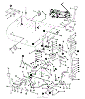 MODEL 9601 RIDING MOWER CLUTCH AND SHIFT GROUP