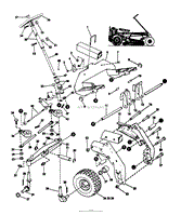 MODEL 9601 RIDING MOWER FRONT END GROUP