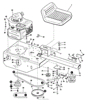 MODEL 9501 RIDING MOWER REAR END GROUP