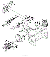 LAWN-BOY SNOW THROWERS AXLE &amp; TRACTION DRIVE PARTS LIST MODEL 2650B