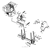 LAWN-BOY SNOW THROWERS ENGINE, PRIMARY DRIVE &amp; CLUTCH PARTS LIST MODEL 2650B