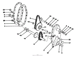 CHAIN CASE PARTS AND PARTS LIST MODEL 51196