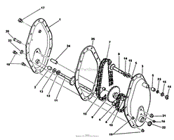 TINE DRIVE CHAIN CASE PARTS AND PARTS LIST MODEL 51197