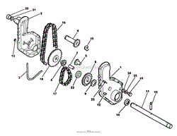 TRACTION DRIVE CHAIN CASE PARTS AND PARTS LIST MODEL 51197