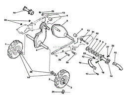 CHAIN CASE, WHEELS &amp; TINE PARTS AND PARTS LIST MODEL 51197A