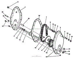 TINE DRIVE CHAIN CASE PARTS AN DPARTS LIST MODEL 51197A