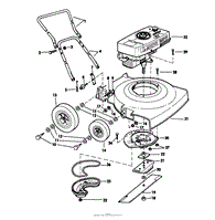 MODEL 3054 ECONOMY MOWER-PARTS LIST