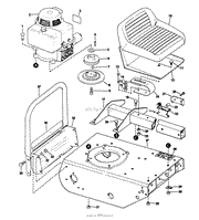 MODEL 9300 RIDING MOWER REAR END GROUP