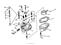 MODEL D-406 CARBURETOR PARTS LIST USED ON MODELS7219, 7258, 5237