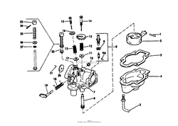 MODEL D-406E CARBURETOR PARTS LIST USED ON MODEL7258E