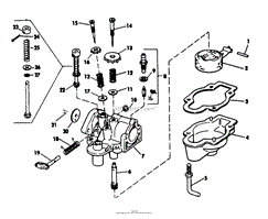 MODEL D-445 CARBURETOR PARTS LIST USED ON MODEL 8226