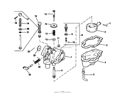 MODEL D-460 CARBURETOR PARTS LIST USED ON MODEL 1013